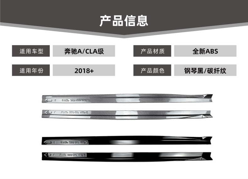 Side Skirts Body Kit for Mercedes-Benz A-Class W177 CLA C118 AMG 2018+