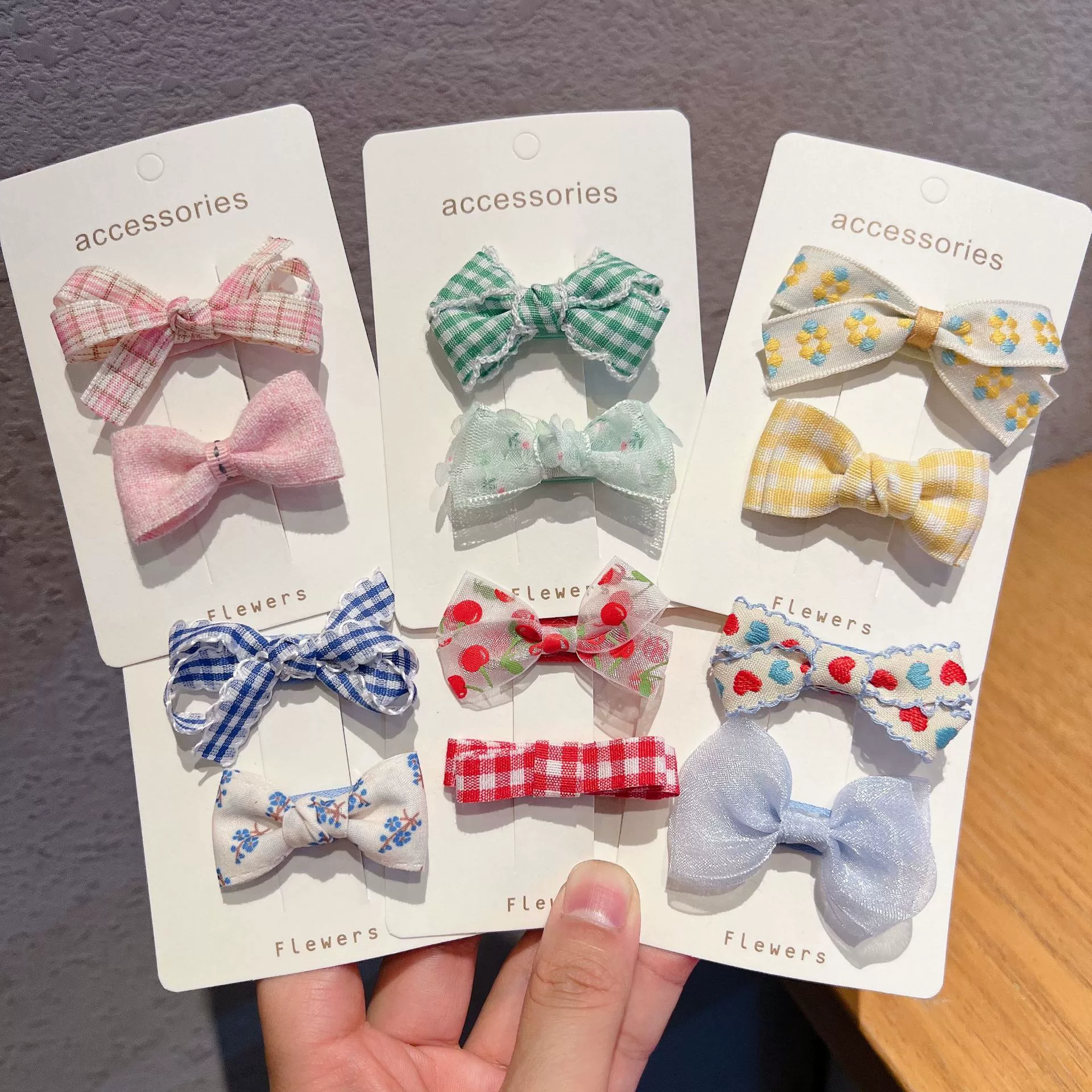 Производитель заколок для волос в корейском стиле, ручной работы, с бантом, для малышей, весна-лето 2025, универсальные зажимы, этнический стиль, из марли