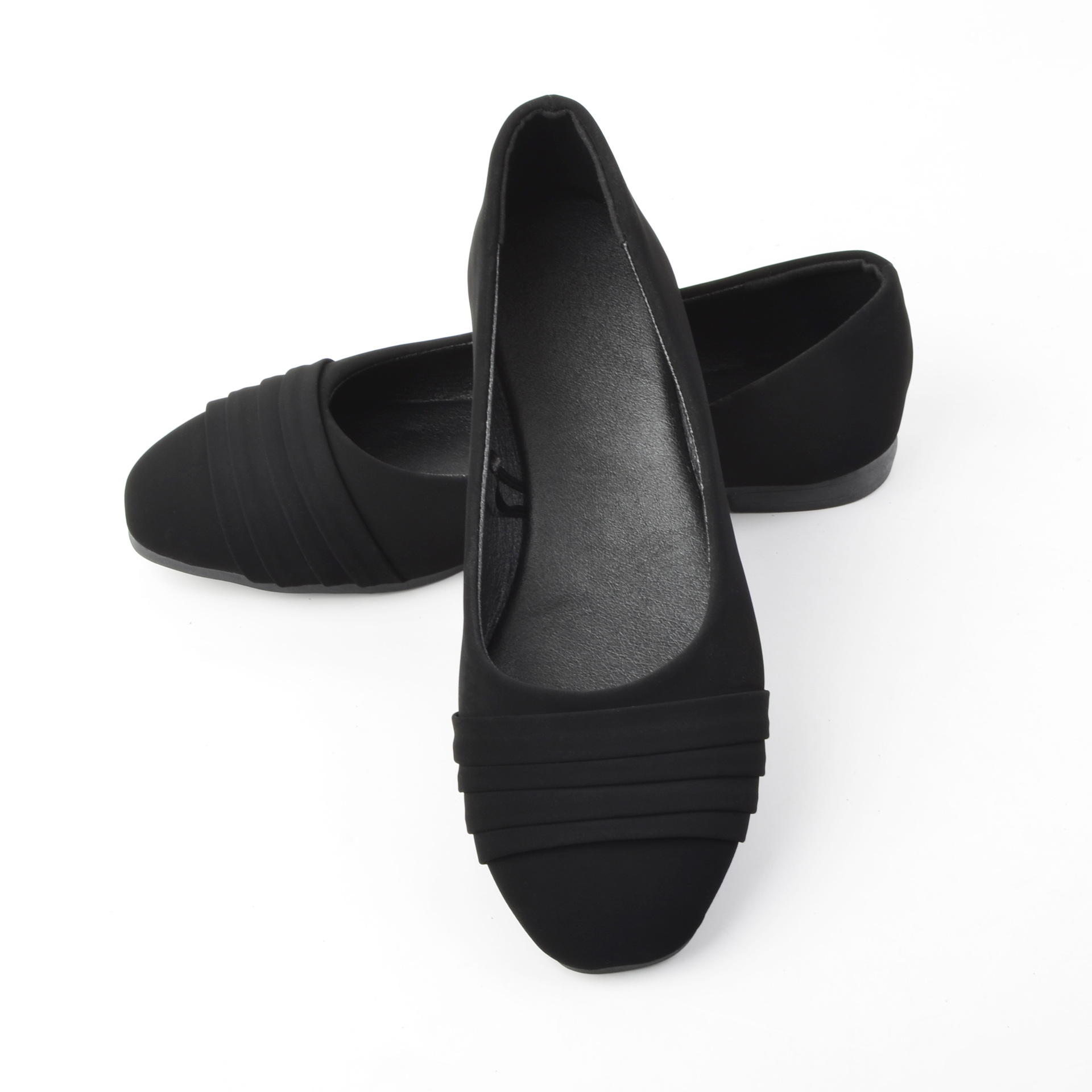 2025 New Model Women's Square-Toed Flat For Cross-Border Trade, Black Commuting Loafers, All-Season Casual Large-Size_vogvips.com