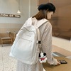 Capacious backpack for leisure, school bag, trend of season, suitable for teen, for students, simple and elegant design