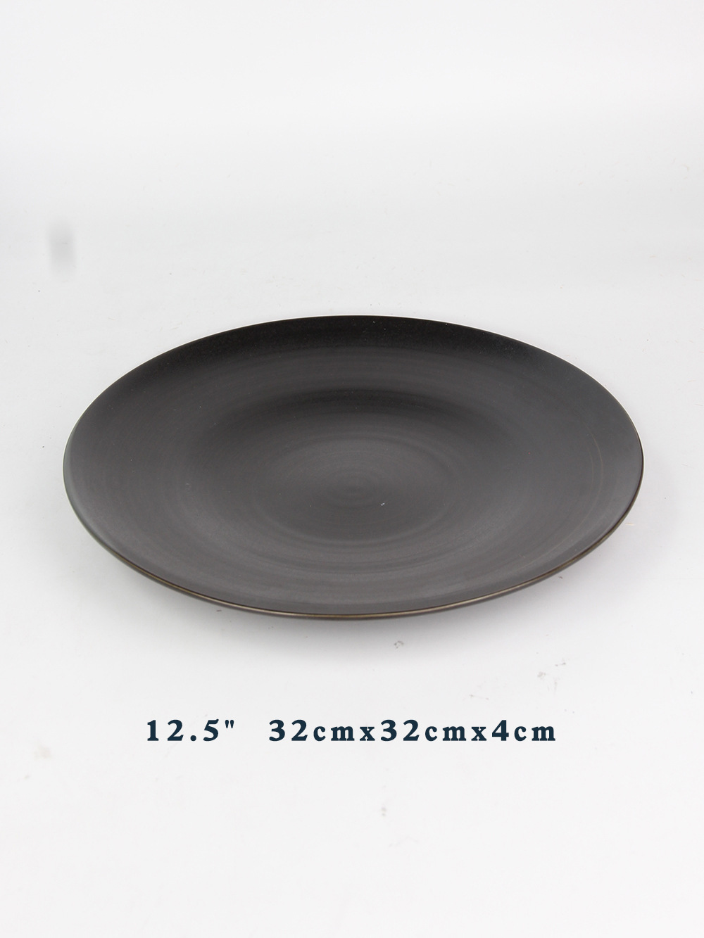 12 pulgadas simple estilo redondo plato de cerámica Hotel occidental Placa de carne Placa de pasta placa fría plato