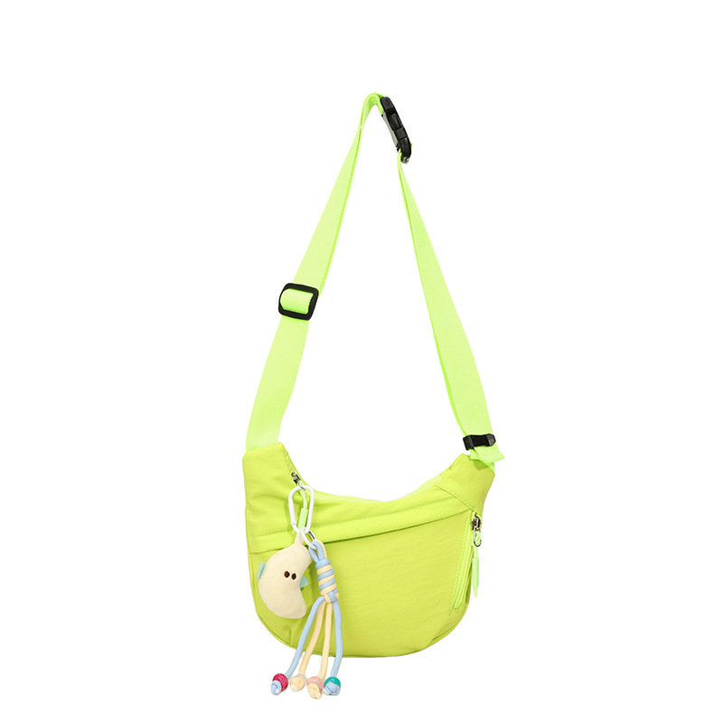 Bolsa de hombro deportiva casual coreana para hombres y mujeres, bolsas de bolsas de bolsas para niños de color sólido.