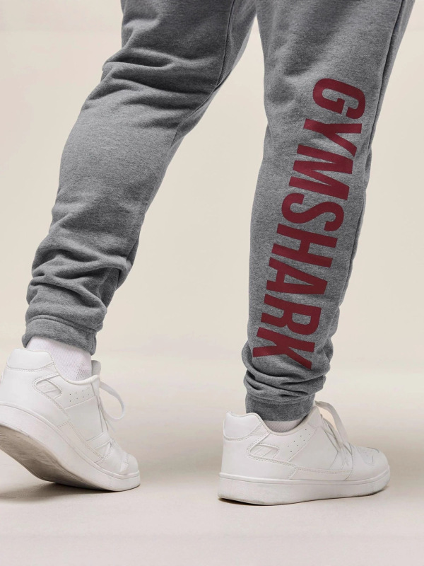 GYMSHARK男士运动裤慢跑者健身房肌肉健美休闲裤棉质印花长裤|undefined