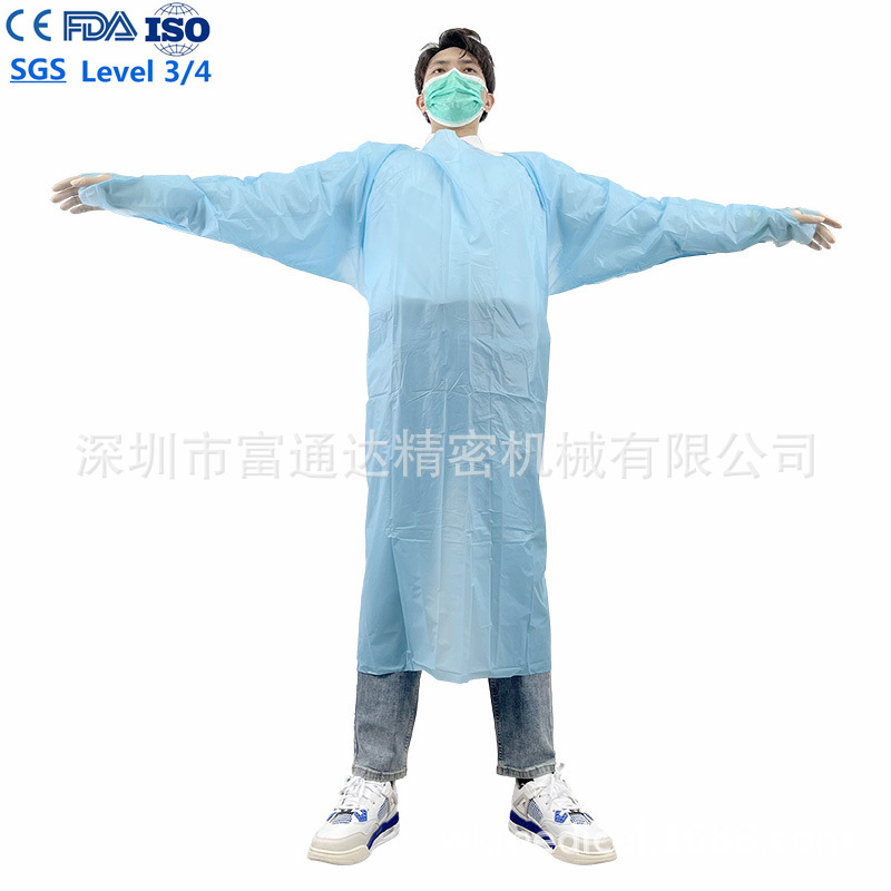 level 4 无纺布一次性隔离衣ASTM F1670手术服CPE围裙