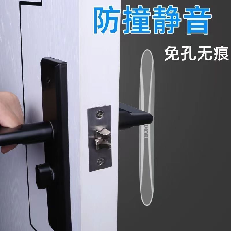 Tiras anticolisión transparentes, pegatinas de silicona anticaída sin perforaciones para puertas, pegatinas protectoras para manijas de puertas, protectores para puertas de refrigerador, venta al por mayor de fábrica image 3