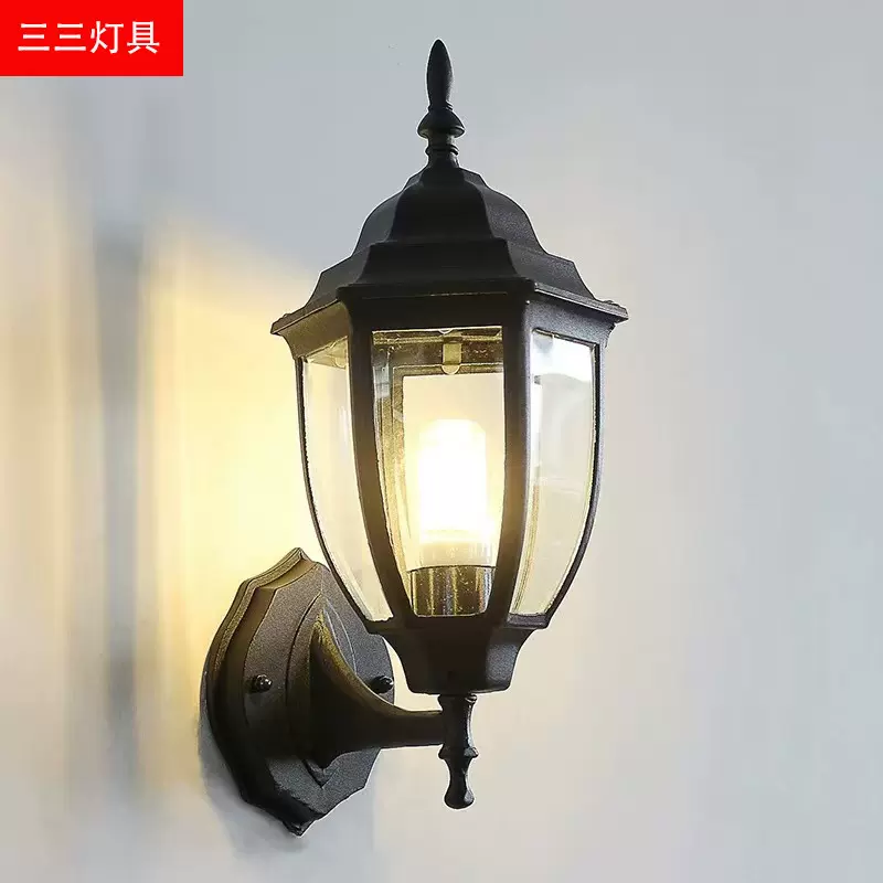 批发过道壁灯跨境欧美式花园灯庭院景观阳台灯头别墅防雨墙壁灯