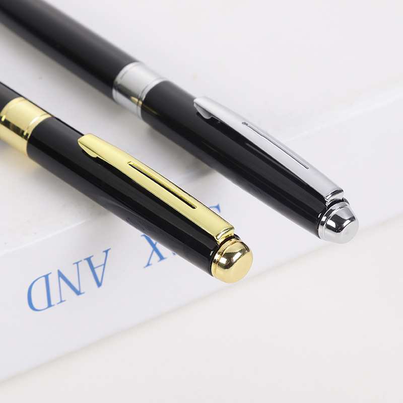 Comercio exterior de alta calidad de metal pluma de la firma de negocios bolígrafo Conferencia regalo publicidad pluma aceite pluma letras logotipo