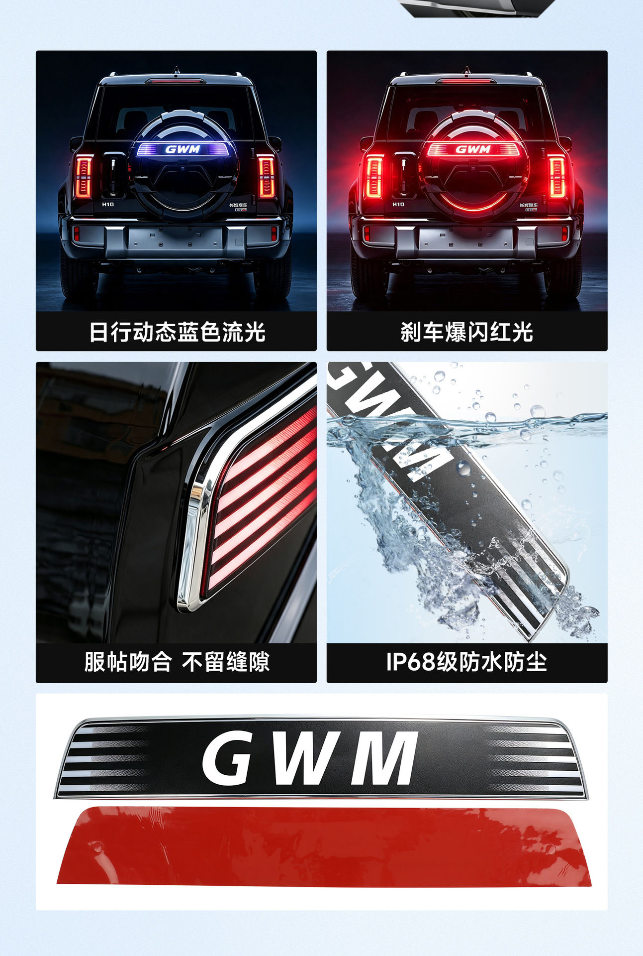 Suitable for Great Wall H10 spare tire cover, specialized full-cover stainless steel spare tire shell, tire cover, off-road vehicle modification accessories
