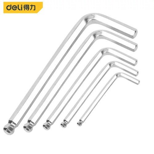 Deli hexagonal wrench set, ring, flat head, ball head, hexagonal combination, 9-piece set, wrench, hexagonal screwdriver