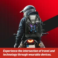 Новый трансграничный продукт с поддержкой Bluetooth Loy X Warrior LED велосипедный рюкзак DIY высокояркая анимация повседневная мотоциклетная светодиодная сумка.