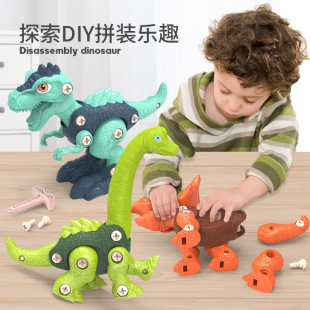 Factory Direct boy disassembly dinosaur building blocks toy Nut Assembly Tyrannosaurus building blocks suit supermarket wholesale