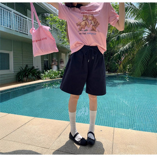 Elastic Waist Drawstring Casual Pants for Women Summer 2025 New High Waist Loose Wide Leg Pants
