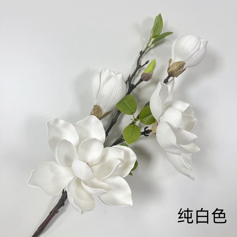 新しいマグノリア造花シングルマルチヘッドマグノリア造花卸売ホームウェディング風景装飾写真撮影|undefined