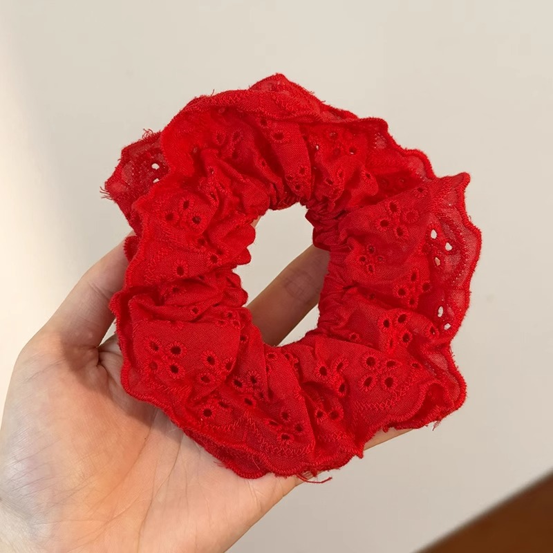 2025 nuevo cordón de cabello de pelo de bolas de encaje, banda de cabello de alta elasticidad, cuerda de cabeza duradera