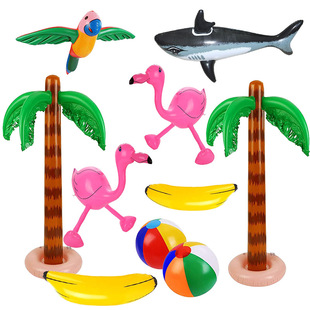Amazon Inflatable Coconut Tree Pvc Inflatable Beach Ball Dolphin Fish Banana Flamingo Event Party Props
