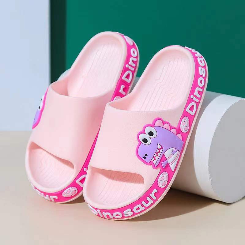 2022 Summer New Children's Slippers Cartoon Dinosaur Slippers Indoor and Outdoor Soft Sole Slippers for Toddlers and Kids (Boys and Girls)