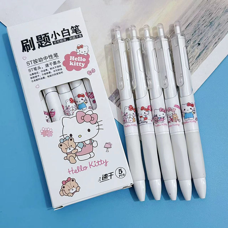 Bolígrafo de gono ktcat blanco 1 caja (5 piezas)