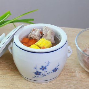 Minan Household Overflow Soup Water-Proof Stew Pot Double-Layer Filter Inner Pot with Holes and Lid Stew Pot Soup Overflow Chicken and Duck Soup Cup Without