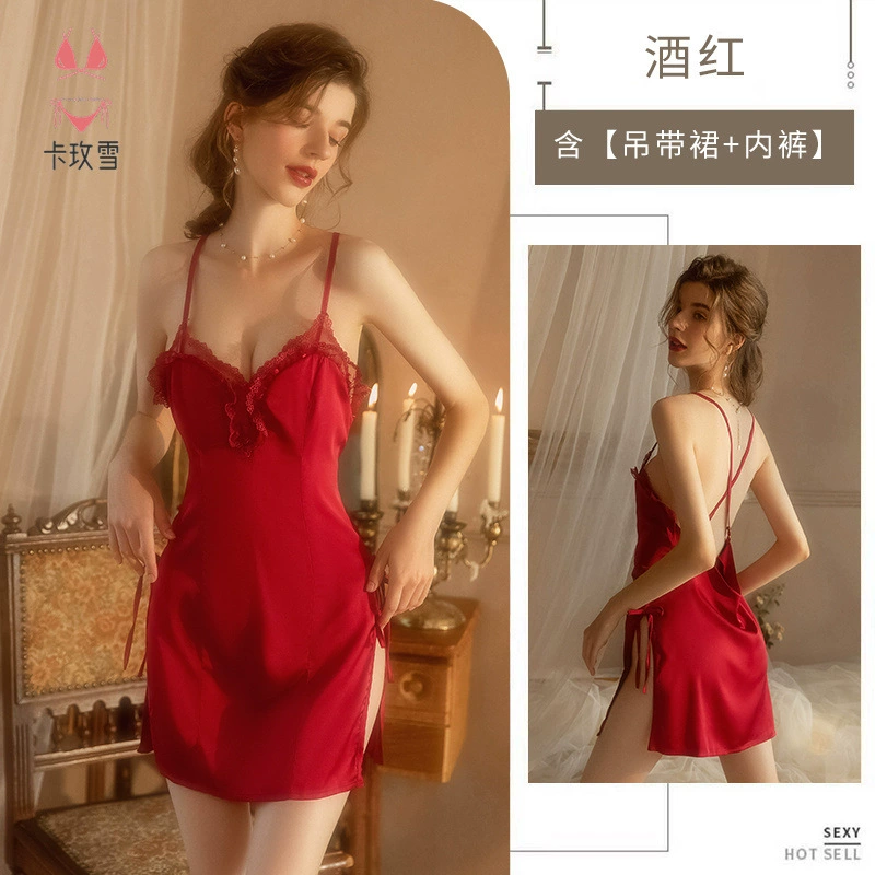 Кармен Кэйми Sexy кружевная тонкая пижама, комбинация