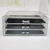 Transparent cosmetics storage box three -layer three -drawer sorting the skin care product box desktop storage rack 6402
