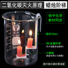 二氧化碳灭火实验蜡烛燃烧实验原理初中课本配套化学实验器材