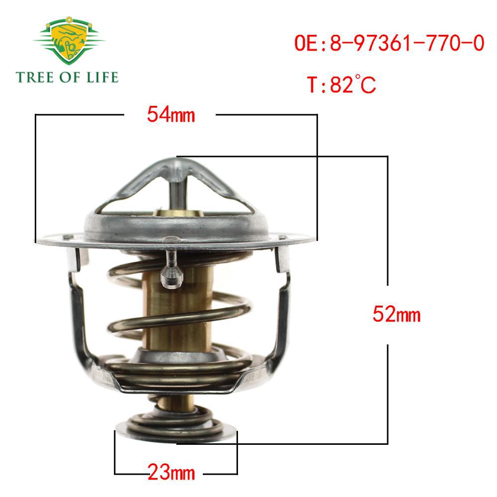 8 - 97361 - 770 - 0 para el termostato de refrigerante del motor Isuzu 82 °C