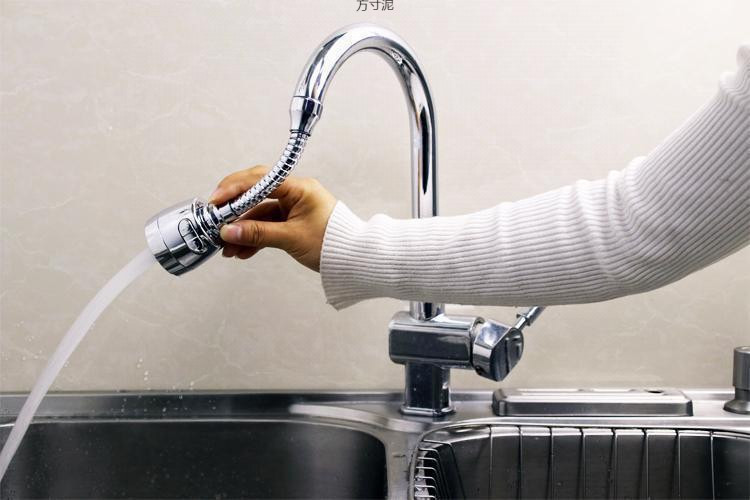 Household faucet extender splash-proof head, rotatable and extended shower head, kitchen splash-proof water extension pipe, wholesale for foreign trade Item Picture