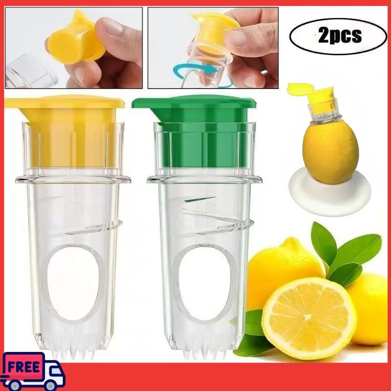 手动柠檬榨汁器便携旋转式柠檬挤压器带盖适合生日圣诞礼物