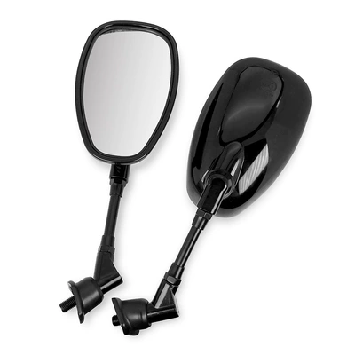 Suitable for Yamaha Series Suzuki Series Qianjiang Motorcycle Glory 250 Qj250-2H Rearview Mirror Reflector (Motorcycle rearview mirror) - black-10mm-pair