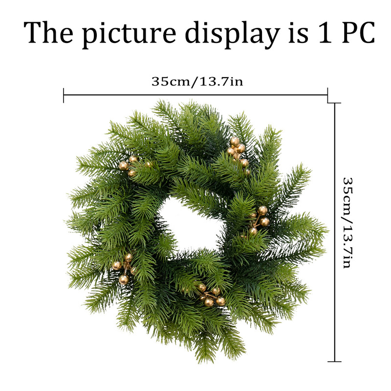 在庫あり Amazon クリスマスガーランドドアリングシミュレーション松葉ガーランドクリスマス人工緑の植物装飾ドアと窓の吊り下げ装飾|undefined