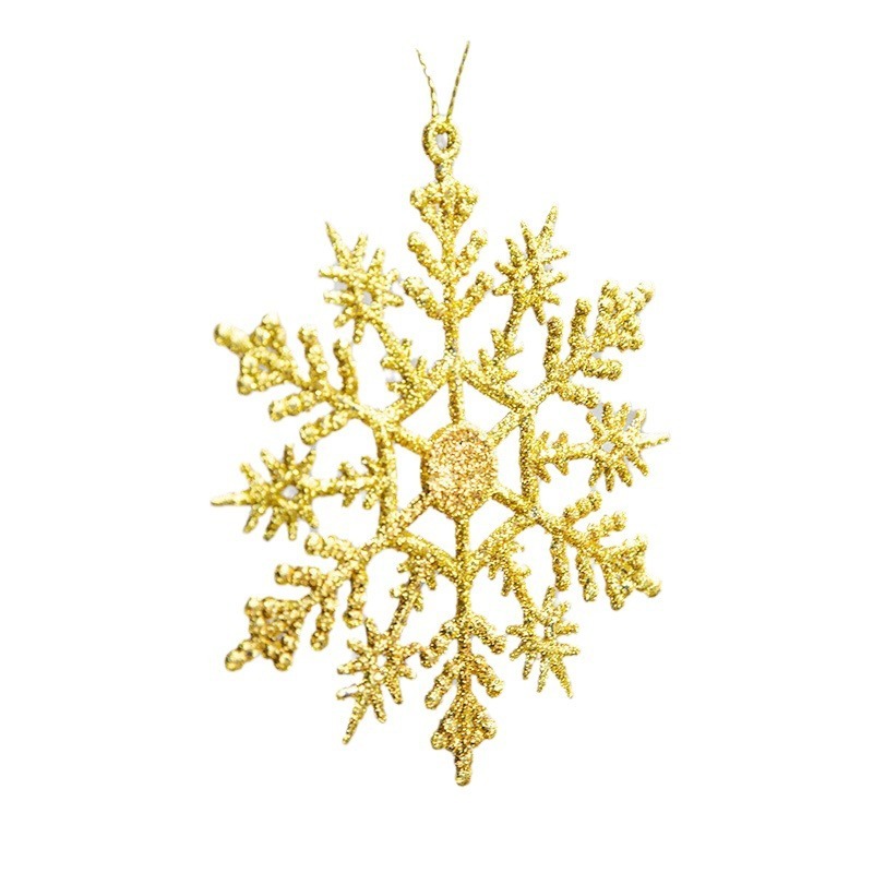 香港恒クリスマス金色プラスチック粉をまいた雪の花片はクリスマスツリーの装飾品を飾ってクリスマスの配置材料を飾ります。|undefined