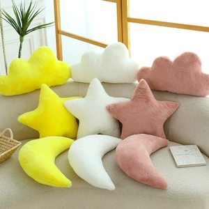 Ins-Style Nordic Home Cloud Pillow, Girly Gift, Star and Moon Bay Window Doll Cushion, Nap Pillow
