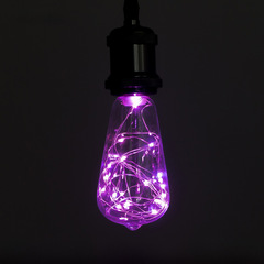 Factory Direct Sales LED Glass Copper Wire Bulb ST64 E27 2.4M 24 Lights Festival Festive Christmas Decorative Lights