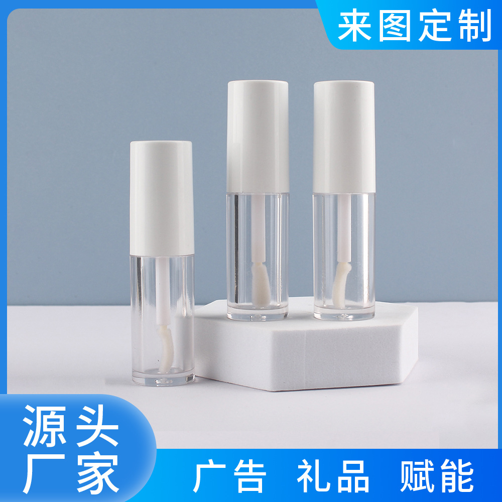 厂家直销6ml大刷头圆形唇彩管口红空管 唇釉管唇蜜化妆品包材定制