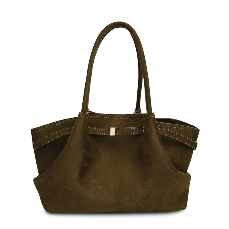 Однотонная матовая ретро-сумочка через плечо, просторная tote, 30×13×21 см