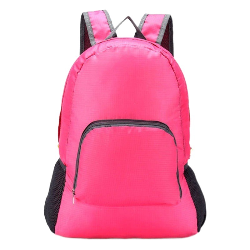 Mochila al aire libre regalo publicidad de gran capacidad ligera hombres y mujeres mochila plegable de impresión