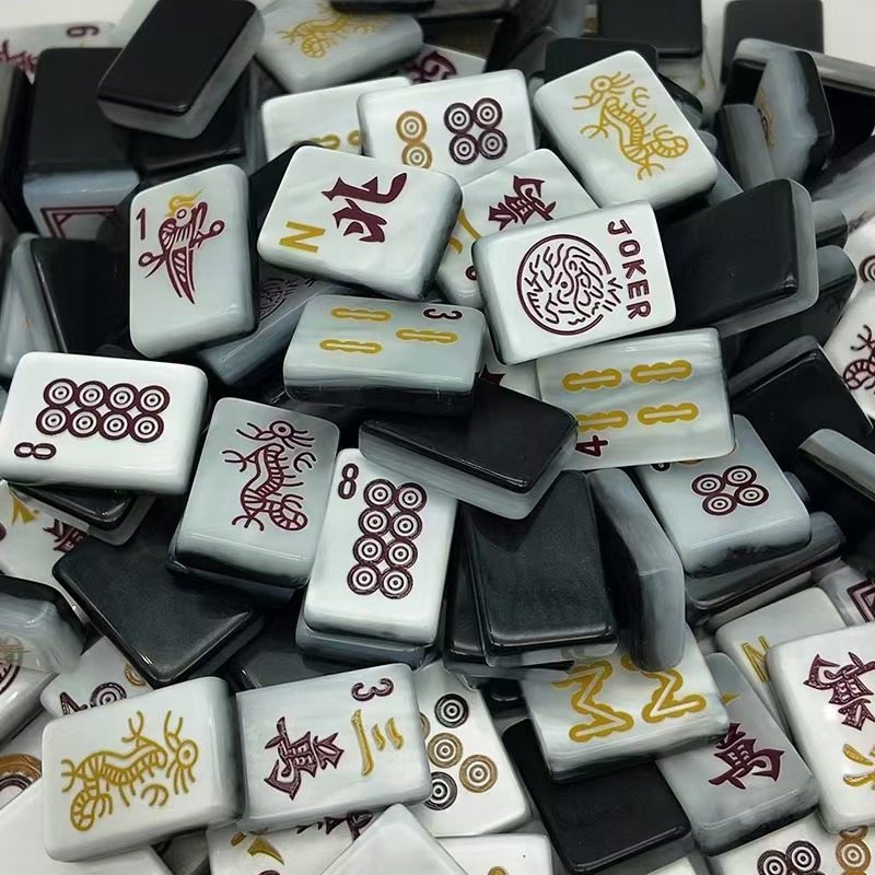 (24-hour direct delivery) Supply of foreign trade mahjong, black and white pearl mahjong, American mahjong, Asian mahjong