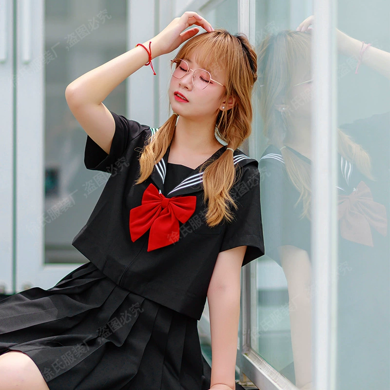 Православная Униформа JK, черная Базовая японская весенне-Летняя женская костюм матроса в студенческом стиле, мягкий костюм для девочек