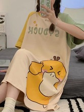 Women's cute short sleeved thin nightgown Ů�Ŀɰ����䱡˯ȹ