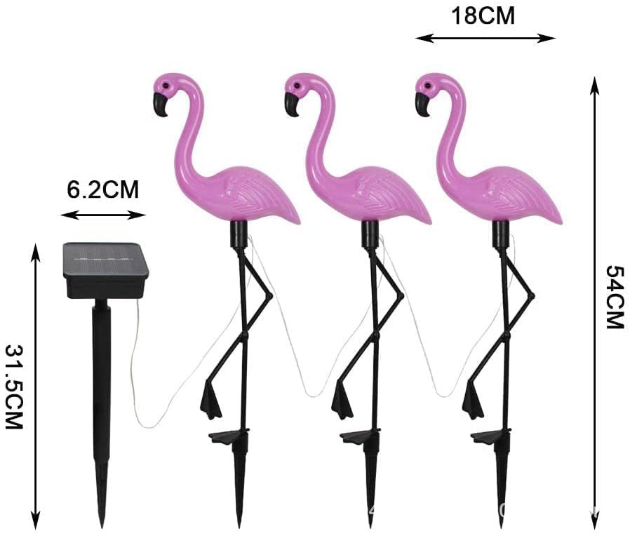 Transfronterizo solar Flamingo uno-a-tres lámpara de césped villa al aire libre jardín piscina decoración lámpara de paisaje