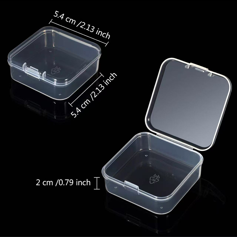 Disco de ciruela para joyería de manicura caja de herramientas de almacenamiento de plástico transparente sequinilla polvo de joyería caja de embalaje 7