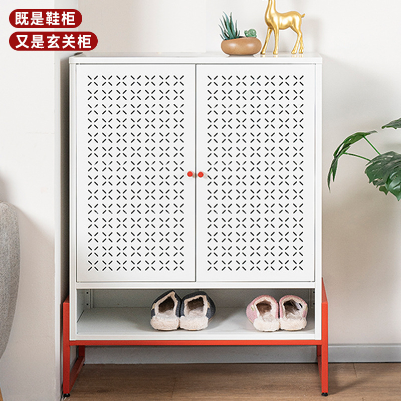 Steel Shoe Cabinet New 2024 Popular Indoor Entrance Shoe Rack Home Entrance Multi-Layer Dust-Proof Storage Rack