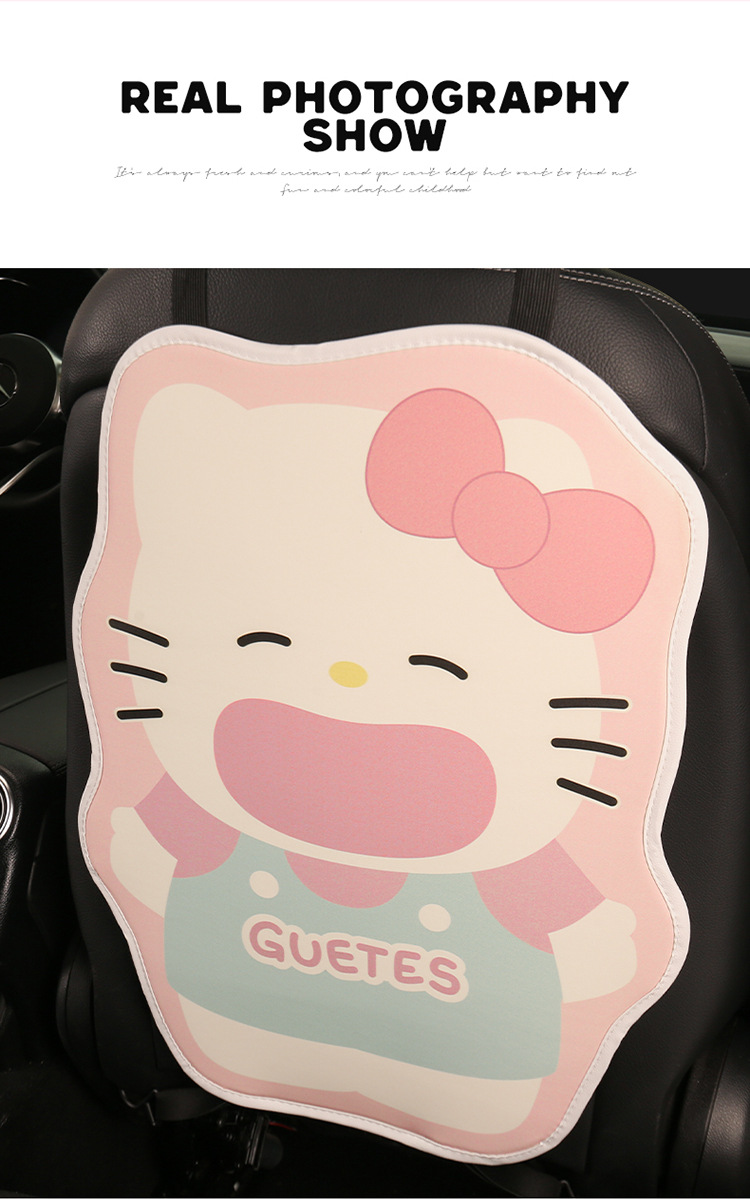 Pink Kt Anti-Kick Pad Cute Ladies Cartoon Car Seat Back Anti-Kick Pad Seat Back Anti-Dirty Anti-Kick Pad
