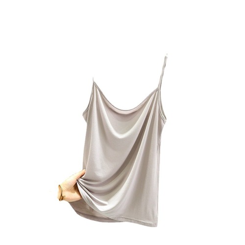 Modak cotton small strap women's spring and summer sleeveless undershirt for thinning base top large size versatile thin pure color vest