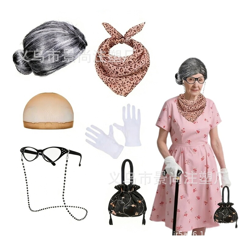 100 Days of School Celebration Grandpa and Grandma Costume Accessories 1920S Ball Party Accessories Woolen Hat Set 100 Days of School Celebration Grandpa and Grandma Costume Accessories 1920S Ball Party Accessories Woolen Hat Set
