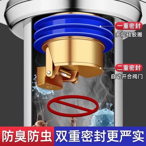All-copper floor drain deodorizer bathroom sewer pipe drain outlet filter deodorant cover seal inner core cover accessories