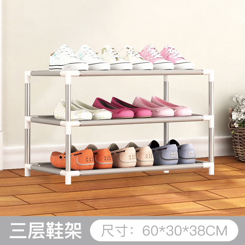 Zapatero combinado multicapa Zapatero de almacenamiento a prueba de polvo Zapatero escolar zapatero dormitorio estante de almacenamiento simple estante de acabado