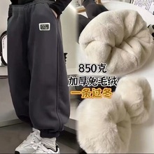 巨厚女童兔毛抗寒新款儿童加绒加厚棉裤冬季特厚过冬裤子休闲短裤