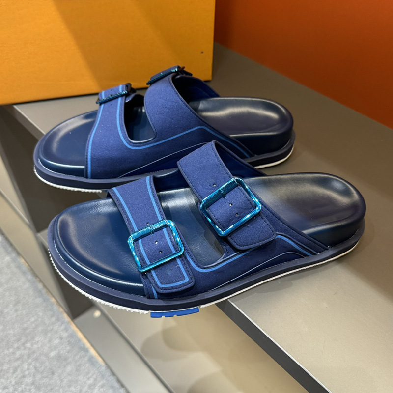 가죽 신발 사이즈에 따른 파란색