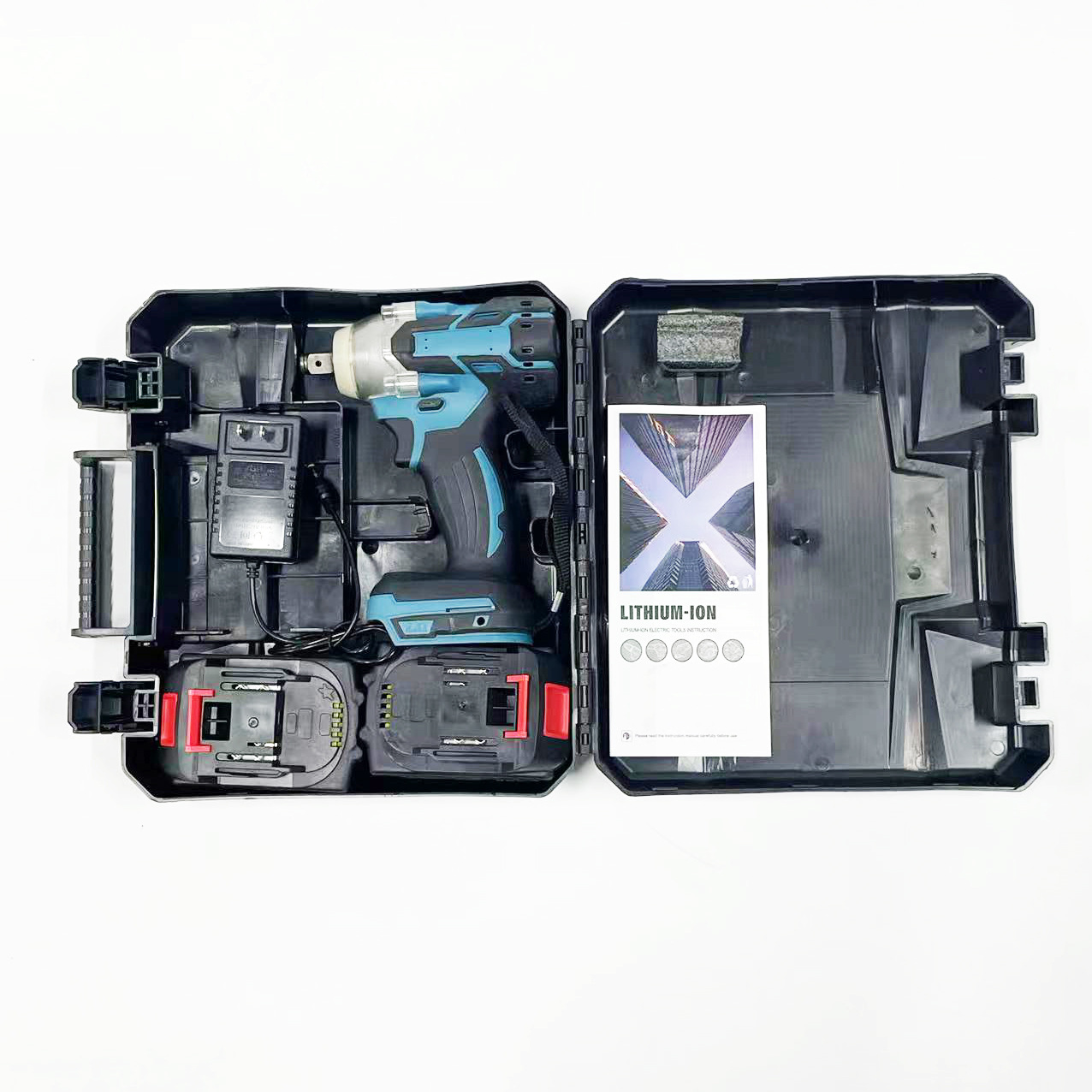 Llave de impacto eléctrica de litio sin escobillas llave eléctrica destornillador portátil gran par de reparación de automóviles pistola de aire fábrica al por mayor